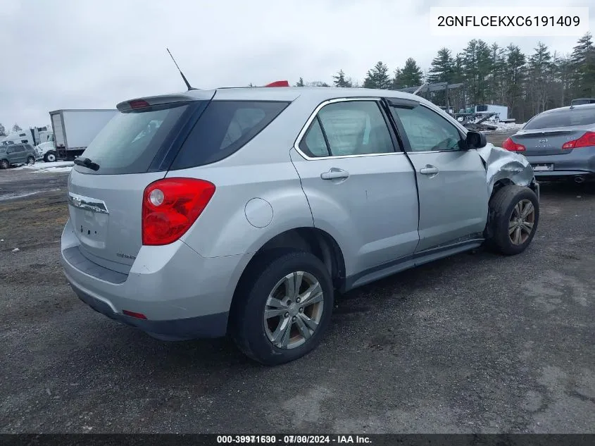 2012 Chevrolet Equinox Ls VIN: 2GNFLCEKXC6191409 Lot: 39971630