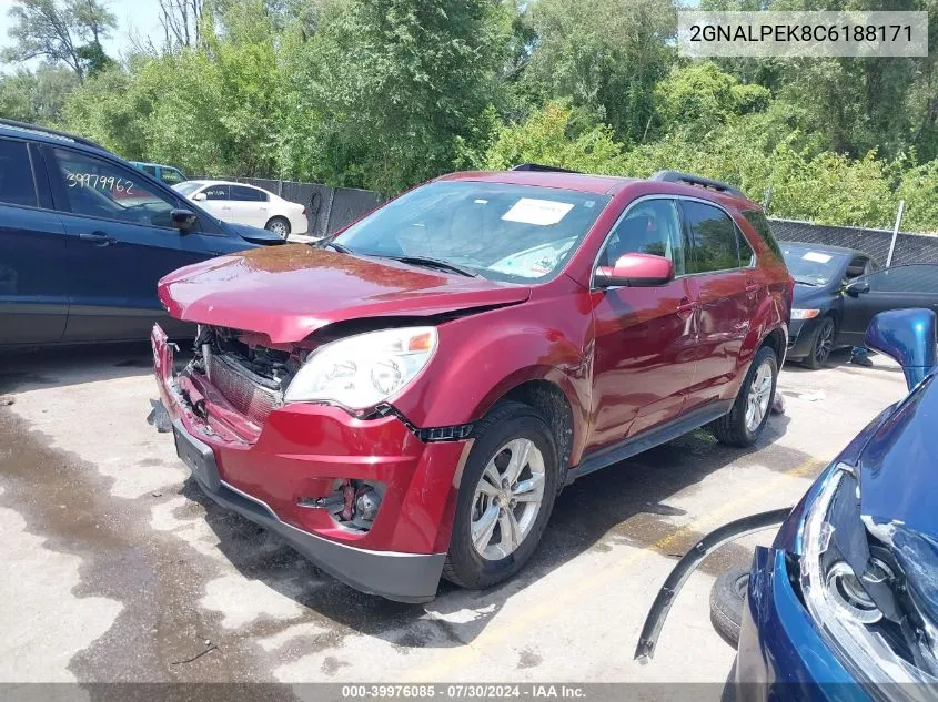 2012 Chevrolet Equinox 2Lt VIN: 2GNALPEK8C6188171 Lot: 39976085