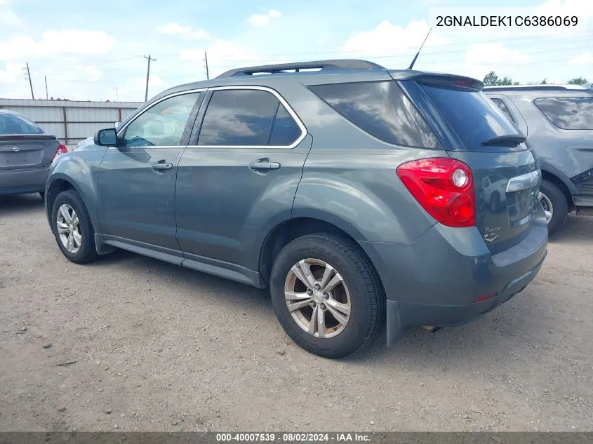 2012 Chevrolet Equinox 1Lt VIN: 2GNALDEK1C6386069 Lot: 40007539