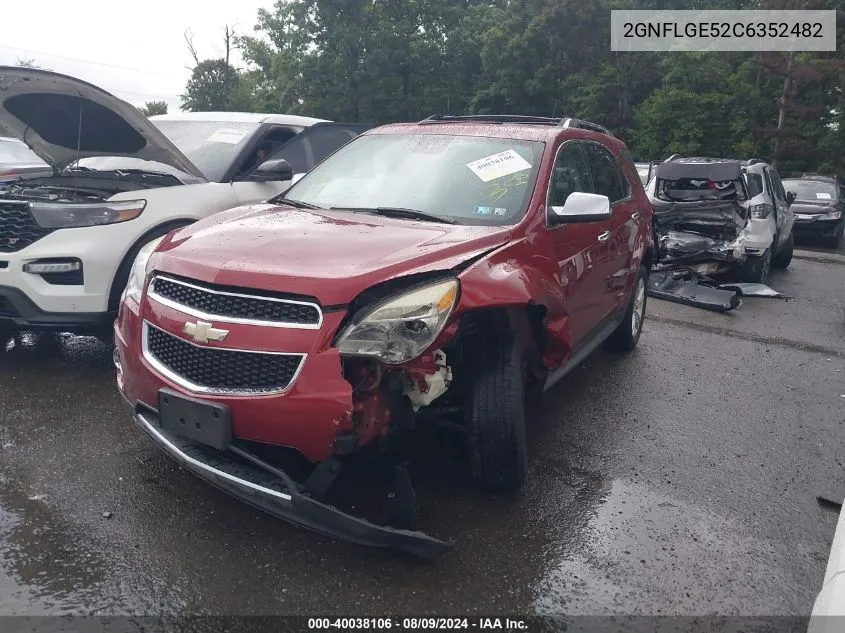 2012 Chevrolet Equinox Ltz VIN: 2GNFLGE52C6352482 Lot: 40038106