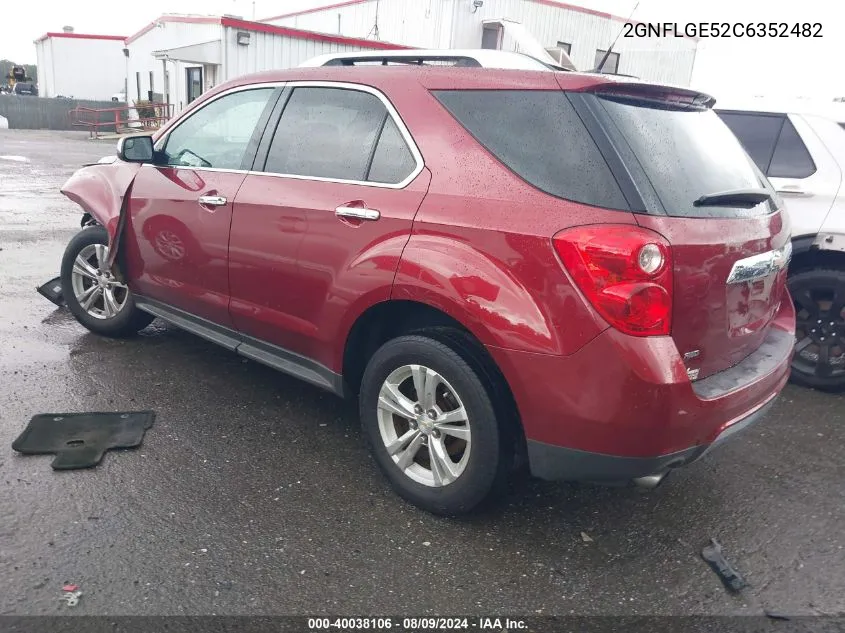 2012 Chevrolet Equinox Ltz VIN: 2GNFLGE52C6352482 Lot: 40038106