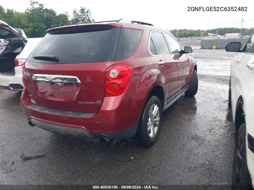 2012 Chevrolet Equinox Ltz VIN: 2GNFLGE52C6352482 Lot: 40038106