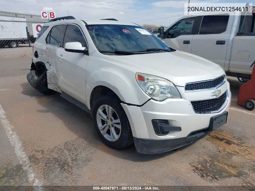 2012 Chevrolet Equinox 1Lt VIN: 2GNALDEK7C1254611 Lot: 40047971