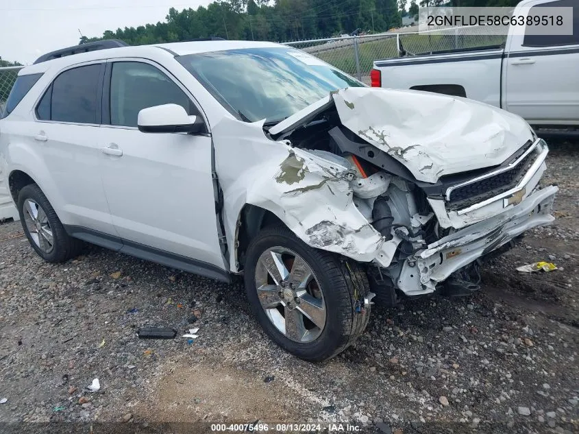 2012 Chevrolet Equinox Lt VIN: 2GNFLDE58C6389518 Lot: 40075496