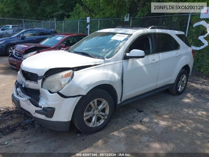 2012 Chevrolet Equinox 1Lt VIN: 2GNFLDE5XC6200125 Lot: 40087344