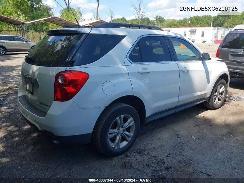 2012 Chevrolet Equinox 1Lt VIN: 2GNFLDE5XC6200125 Lot: 40087344