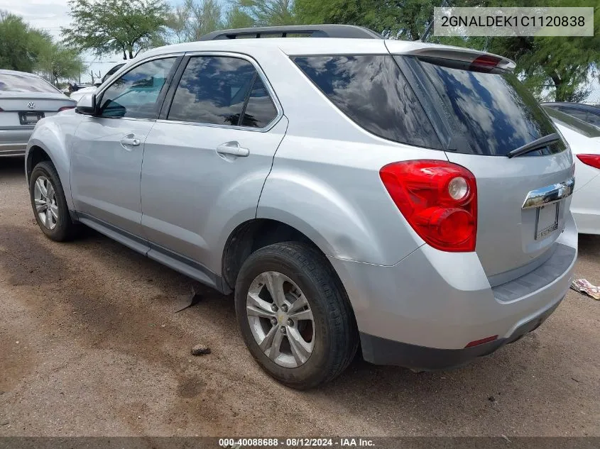 2012 Chevrolet Equinox 1Lt VIN: 2GNALDEK1C1120838 Lot: 40088688