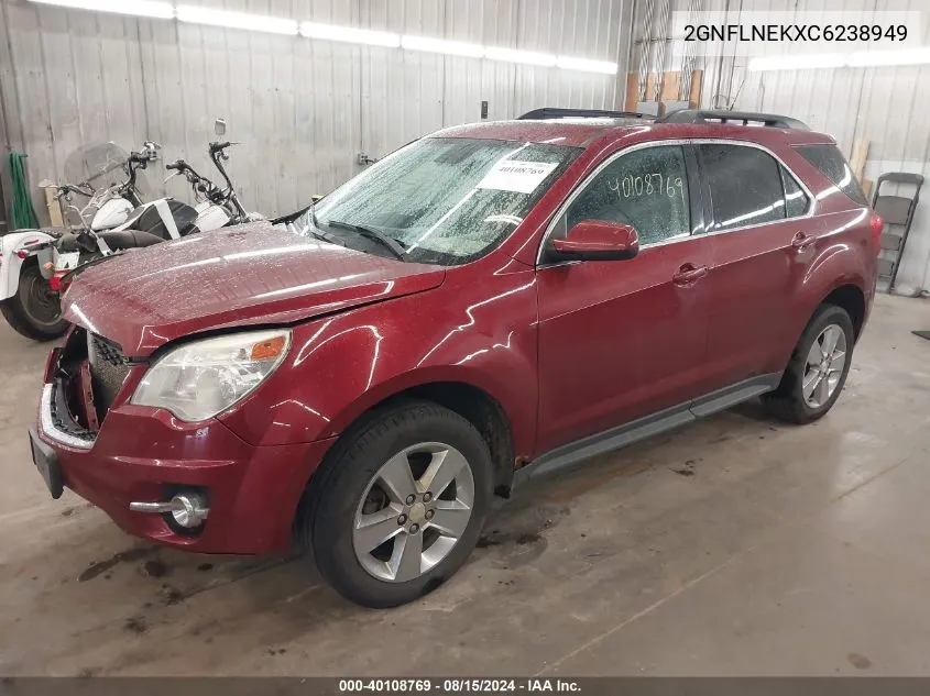 2012 Chevrolet Equinox 2Lt VIN: 2GNFLNEKXC6238949 Lot: 40108769