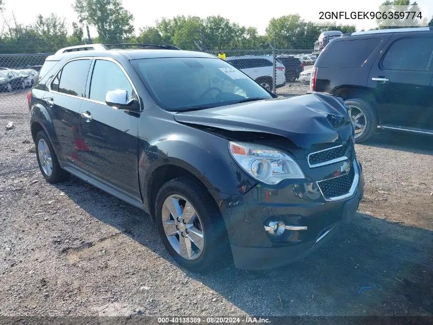 2012 Chevrolet Equinox Ltz VIN: 2GNFLGEK9C6359774 Lot: 40138389