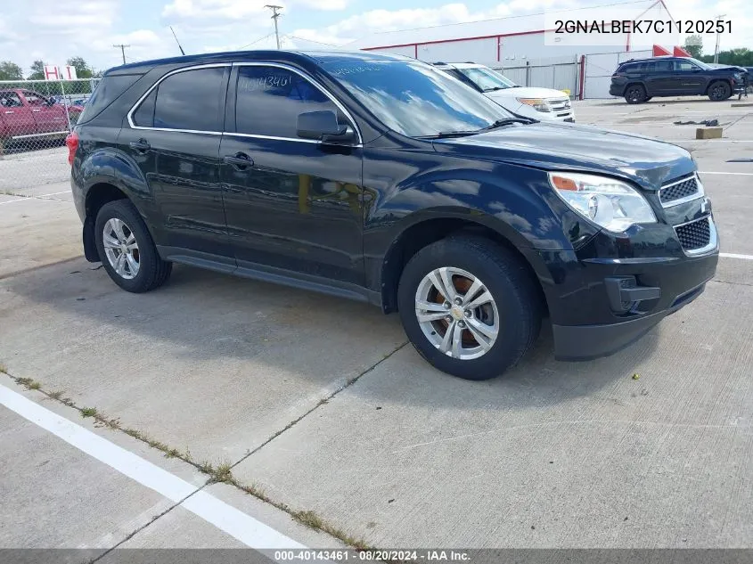 2012 Chevrolet Equinox Ls VIN: 2GNALBEK7C1120251 Lot: 40143461