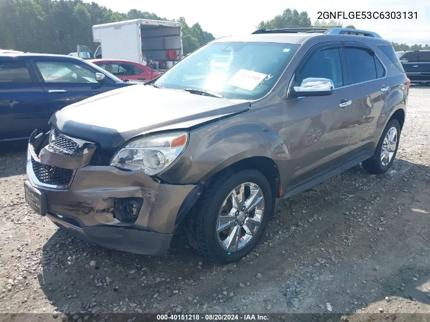 2012 Chevrolet Equinox Ltz VIN: 2GNFLGE53C6303131 Lot: 40151218