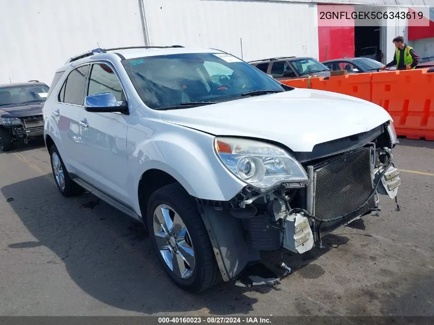 2GNFLGEK5C6343619 2012 Chevrolet Equinox Ltz