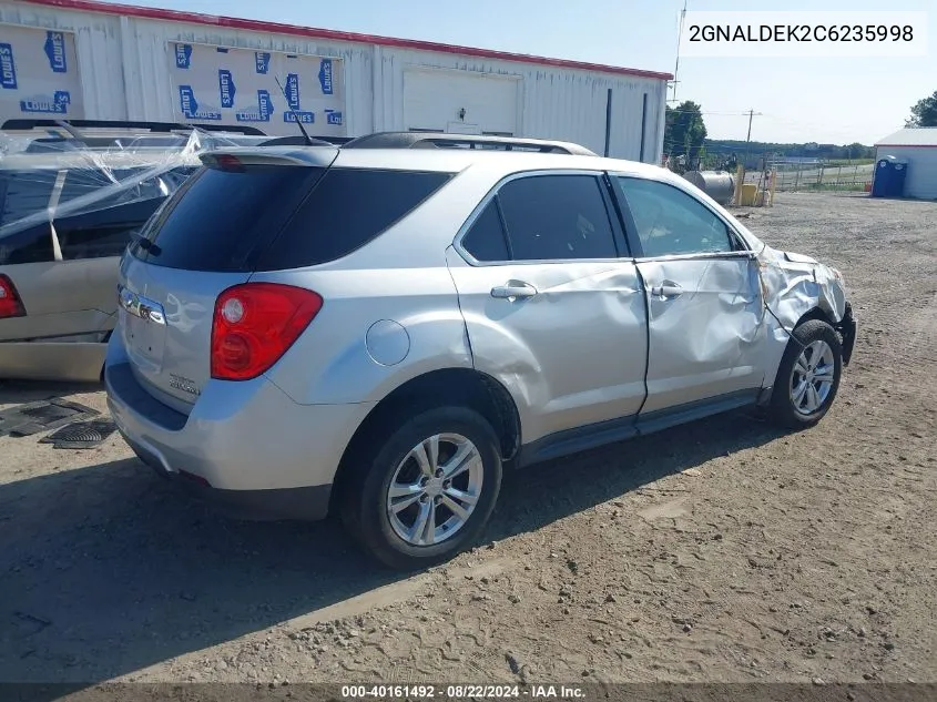 2012 Chevrolet Equinox 1Lt VIN: 2GNALDEK2C6235998 Lot: 40161492