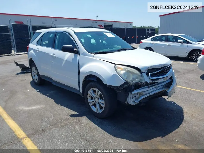 2012 Chevrolet Equinox Ls VIN: 2GNFLCEK2C6241249 Lot: 40168911