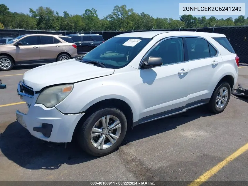 2012 Chevrolet Equinox Ls VIN: 2GNFLCEK2C6241249 Lot: 40168911