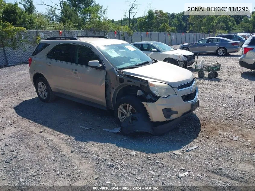 2012 Chevrolet Equinox 1Lt VIN: 2GNALDEK3C1118296 Lot: 40180054