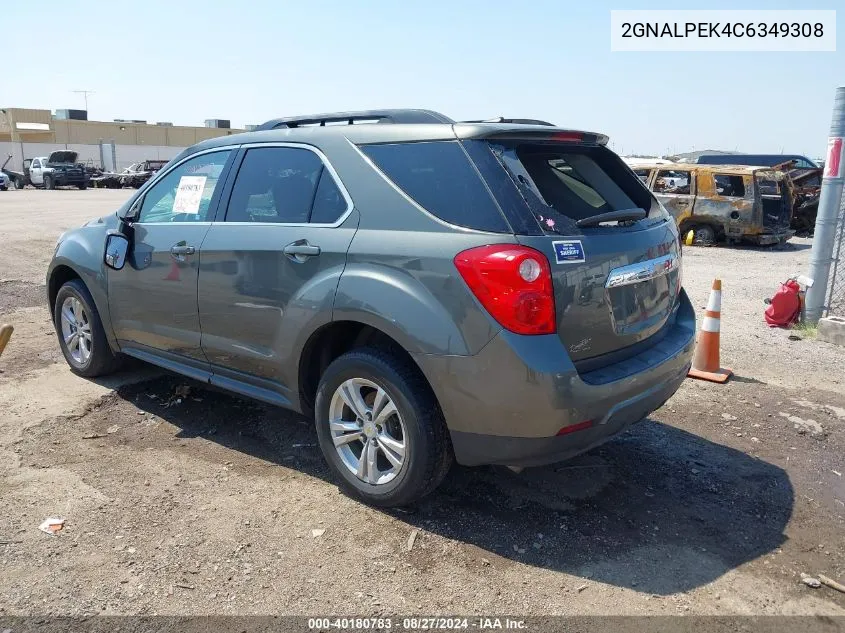 2012 Chevrolet Equinox 2Lt VIN: 2GNALPEK4C6349308 Lot: 40180783