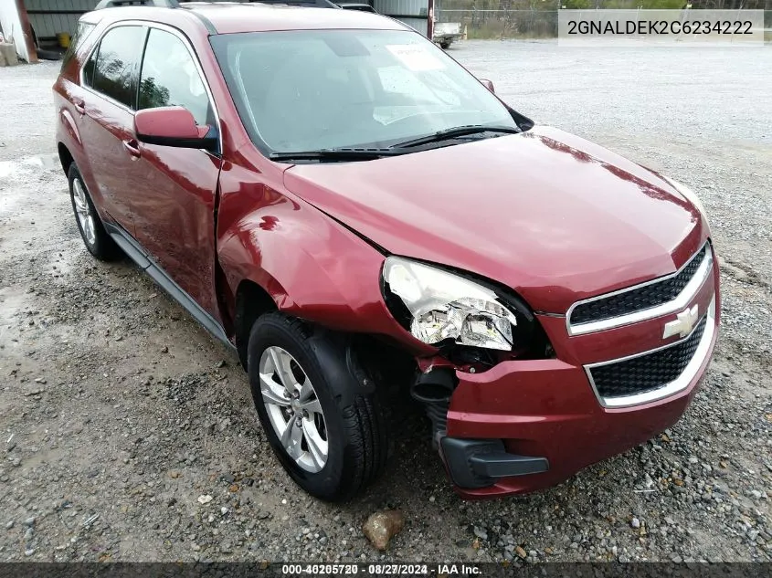 2012 Chevrolet Equinox 1Lt VIN: 2GNALDEK2C6234222 Lot: 40205720