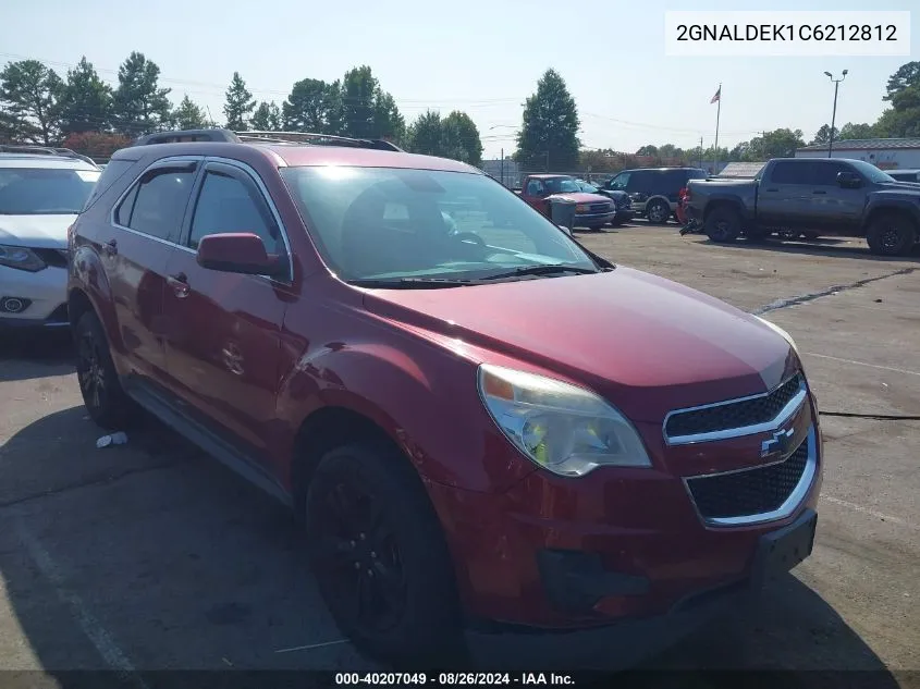 2012 Chevrolet Equinox 1Lt VIN: 2GNALDEK1C6212812 Lot: 40207049