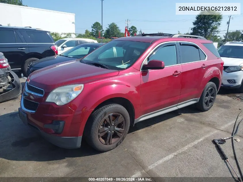 2012 Chevrolet Equinox 1Lt VIN: 2GNALDEK1C6212812 Lot: 40207049