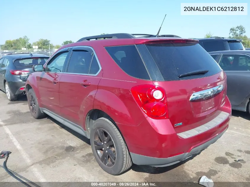 2012 Chevrolet Equinox 1Lt VIN: 2GNALDEK1C6212812 Lot: 40207049