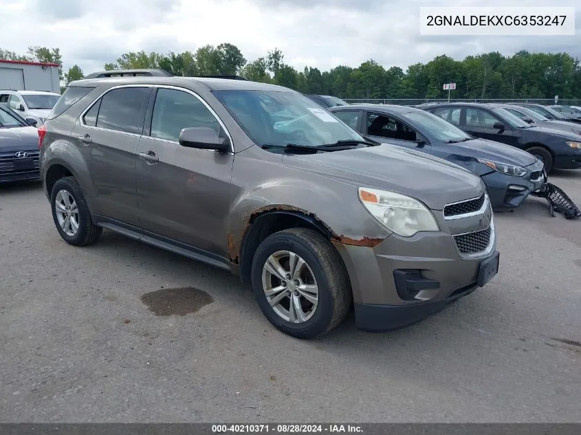 2012 Chevrolet Equinox 1Lt VIN: 2GNALDEKXC6353247 Lot: 40210371