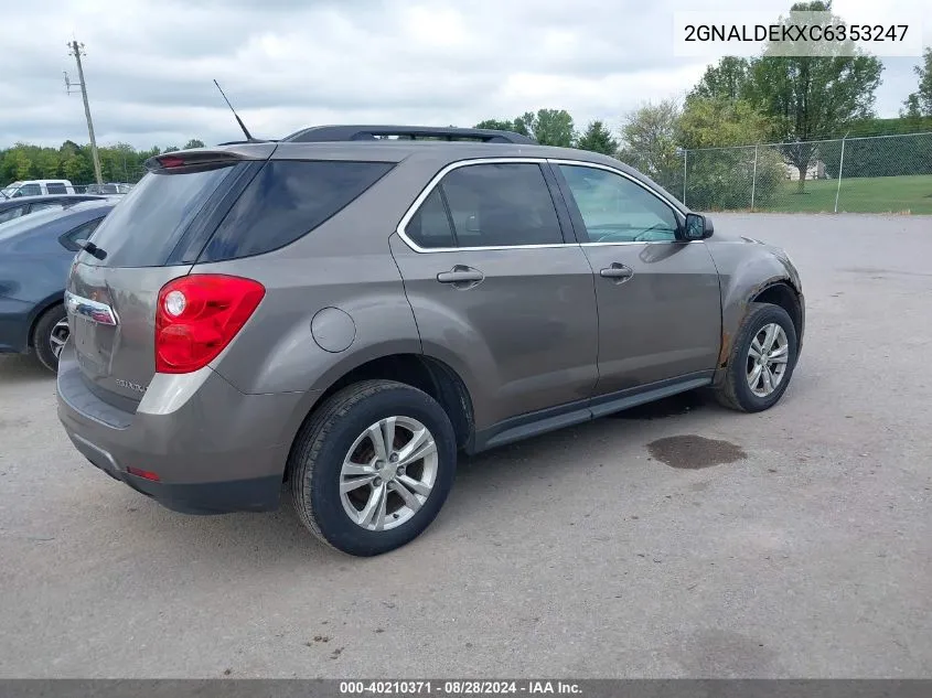 2012 Chevrolet Equinox 1Lt VIN: 2GNALDEKXC6353247 Lot: 40210371