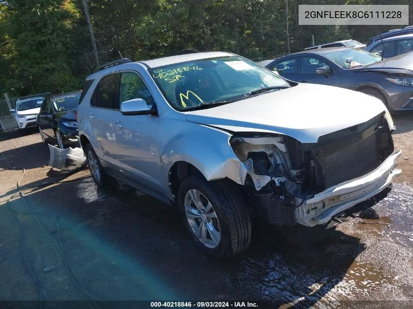 2012 Chevrolet Equinox 1Lt VIN: 2GNFLEEK8C6111228 Lot: 40218846