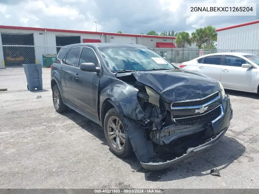 2012 Chevrolet Equinox Ls VIN: 2GNALBEKXC1265204 Lot: 40355045