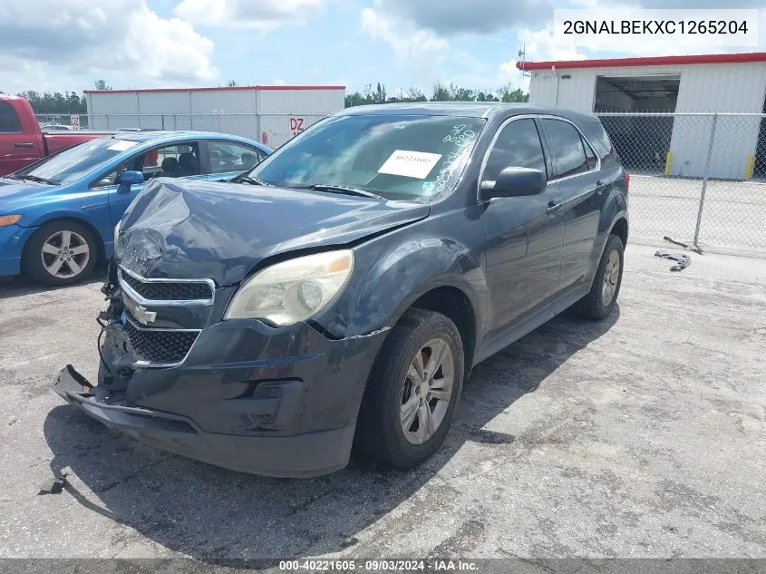 2GNALBEKXC1265204 2012 Chevrolet Equinox Ls