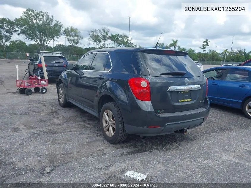 2GNALBEKXC1265204 2012 Chevrolet Equinox Ls