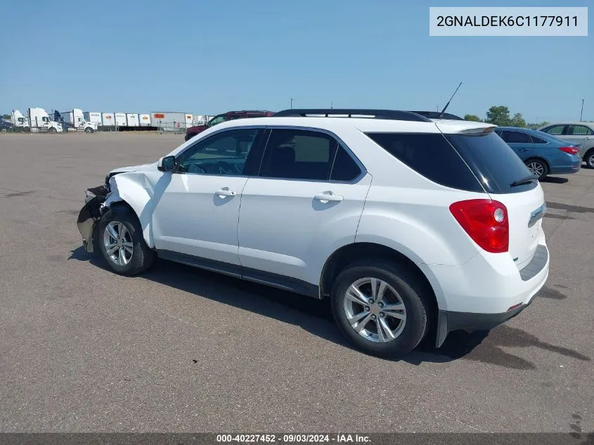 2012 Chevrolet Equinox 1Lt VIN: 2GNALDEK6C1177911 Lot: 40227452