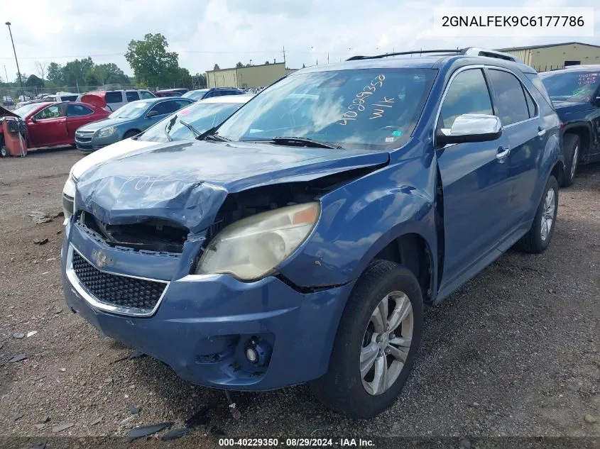 2012 Chevrolet Equinox Ltz VIN: 2GNALFEK9C6177786 Lot: 40229350