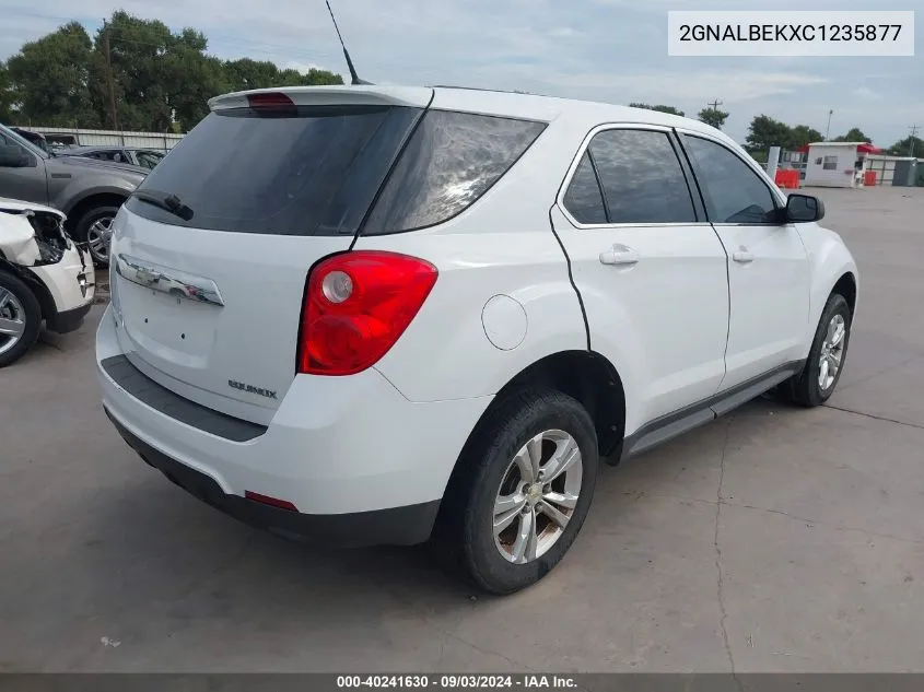 2012 Chevrolet Equinox Ls VIN: 2GNALBEKXC1235877 Lot: 40241630