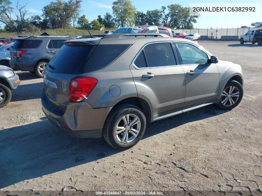 2GNALDEK1C6382992 2012 Chevrolet Equinox 1Lt