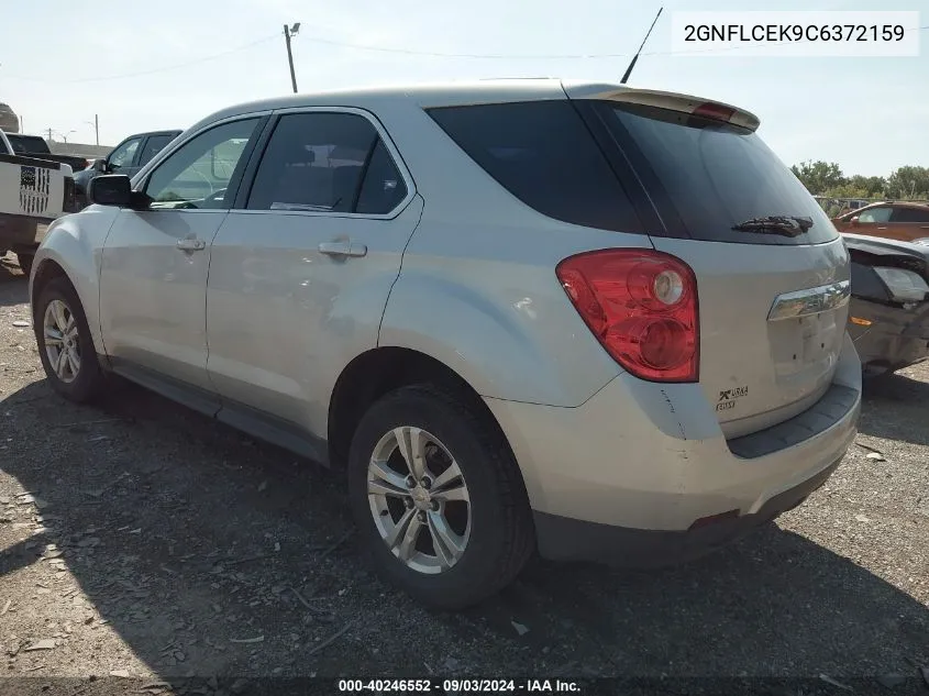 2012 Chevrolet Equinox Ls VIN: 2GNFLCEK9C6372159 Lot: 40246552