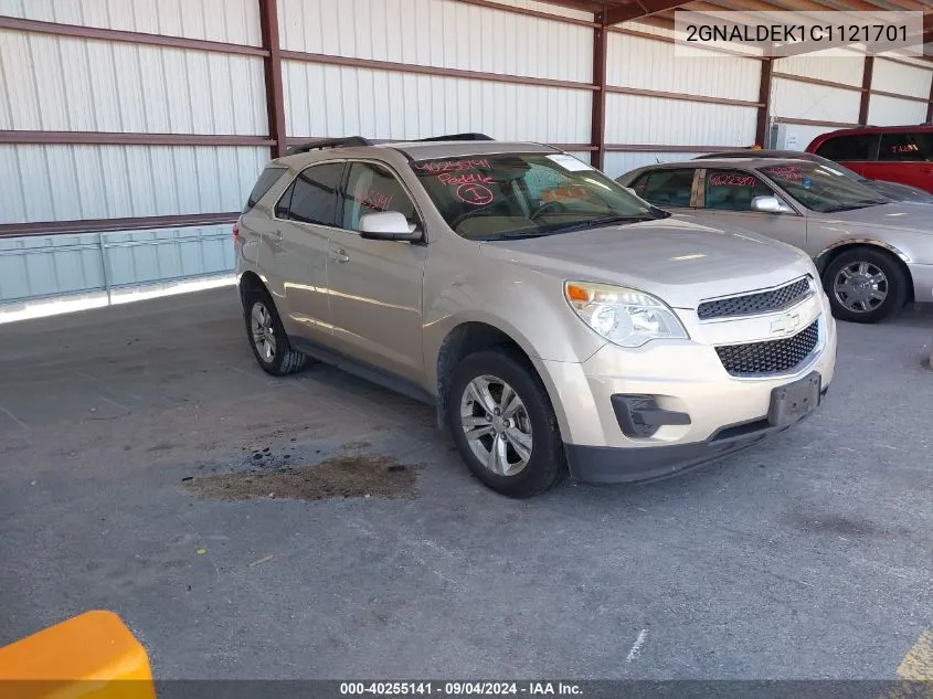 2012 Chevrolet Equinox 1Lt VIN: 2GNALDEK1C1121701 Lot: 40255141