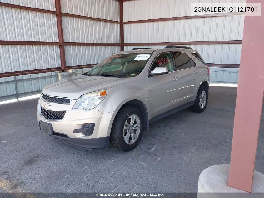 2012 Chevrolet Equinox 1Lt VIN: 2GNALDEK1C1121701 Lot: 40255141