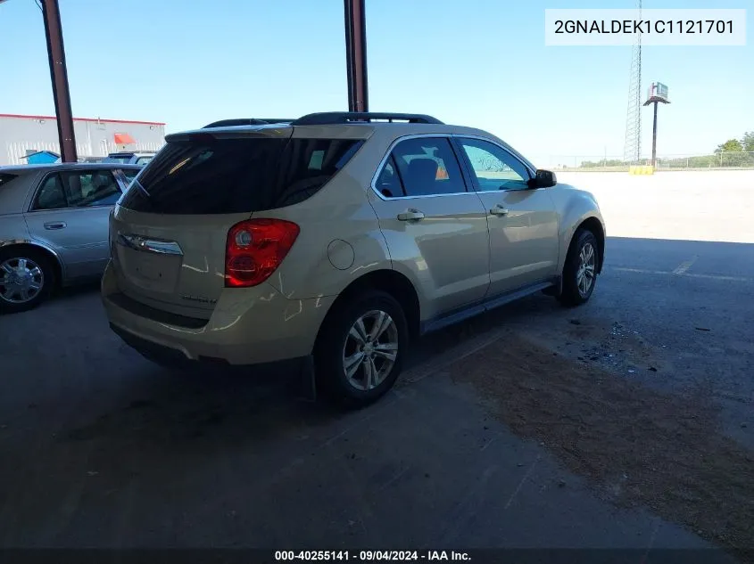 2012 Chevrolet Equinox 1Lt VIN: 2GNALDEK1C1121701 Lot: 40255141