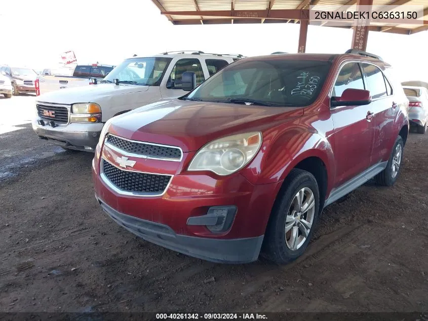 2012 Chevrolet Equinox 1Lt VIN: 2GNALDEK1C6363150 Lot: 40261342