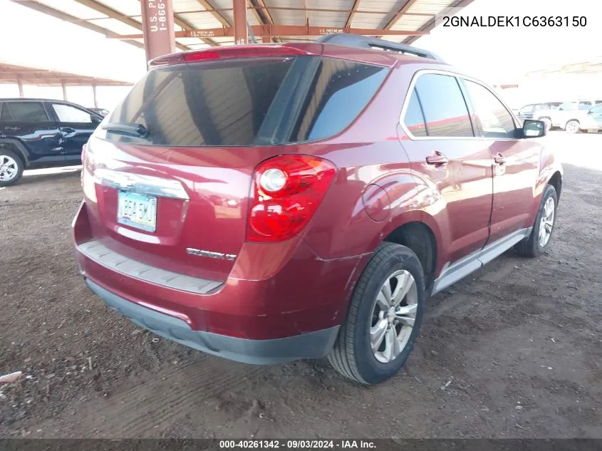 2GNALDEK1C6363150 2012 Chevrolet Equinox 1Lt