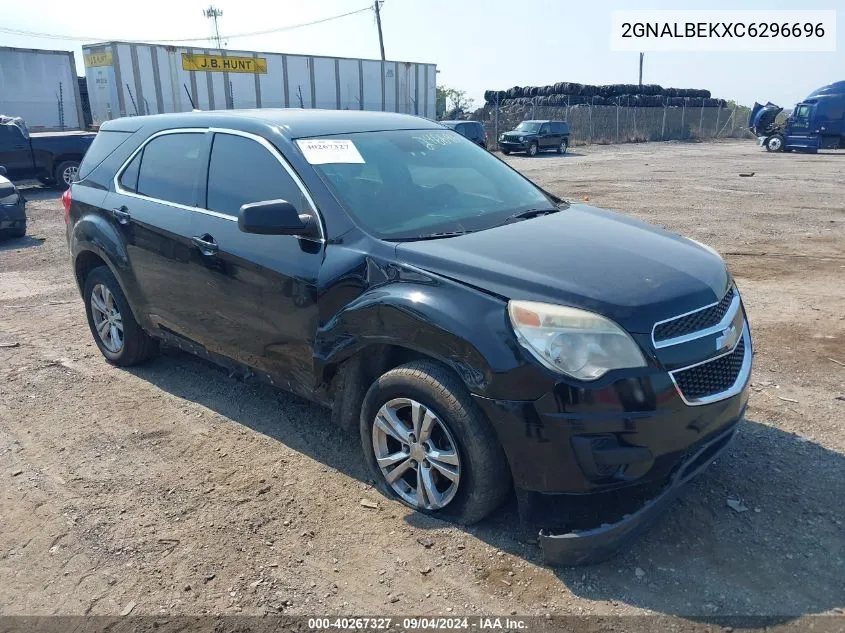 2012 Chevrolet Equinox Ls VIN: 2GNALBEKXC6296696 Lot: 40267327