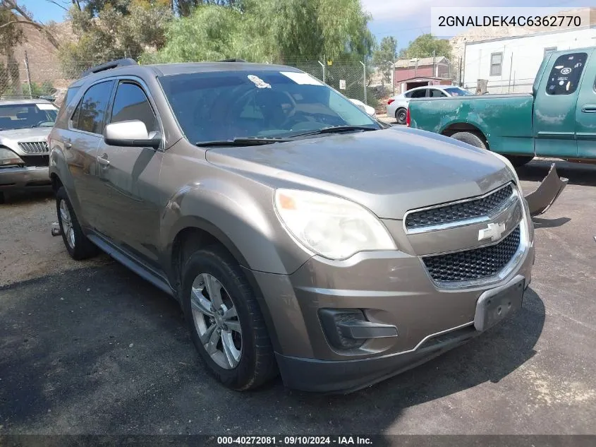 2012 Chevrolet Equinox 1Lt VIN: 2GNALDEK4C6362770 Lot: 40272081