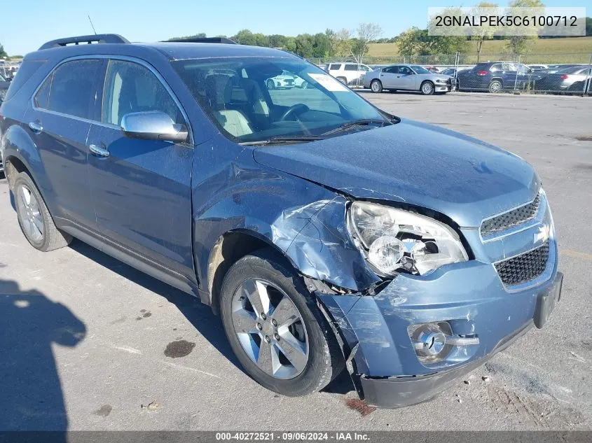 2012 Chevrolet Equinox 2Lt VIN: 2GNALPEK5C6100712 Lot: 40272521