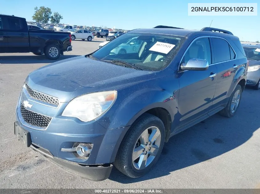 2012 Chevrolet Equinox 2Lt VIN: 2GNALPEK5C6100712 Lot: 40272521