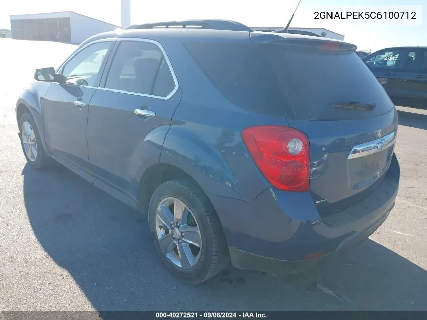 2012 Chevrolet Equinox 2Lt VIN: 2GNALPEK5C6100712 Lot: 40272521