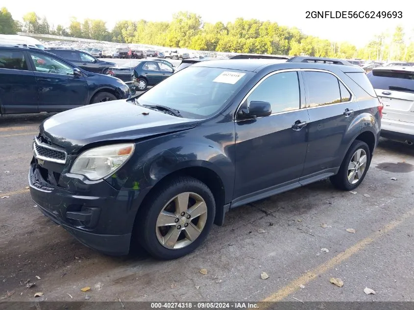 2012 Chevrolet Equinox Lt VIN: 2GNFLDE56C6249693 Lot: 40274318