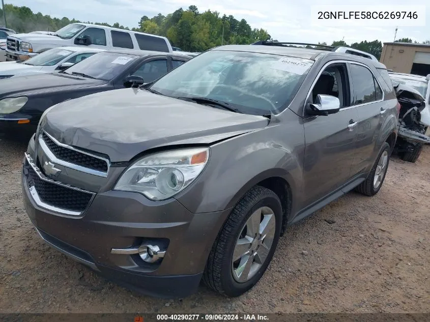 2012 Chevrolet Equinox Ltz VIN: 2GNFLFE58C6269746 Lot: 40290277