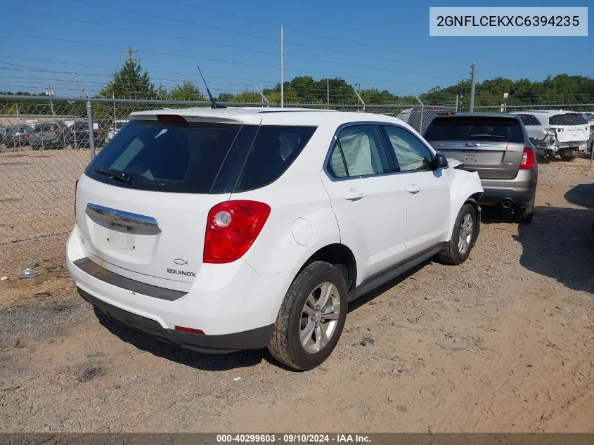 2012 Chevrolet Equinox Ls VIN: 2GNFLCEKXC6394235 Lot: 40299603