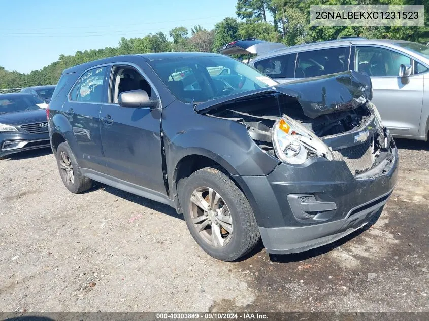 2012 Chevrolet Equinox Ls VIN: 2GNALBEKXC1231523 Lot: 40303849